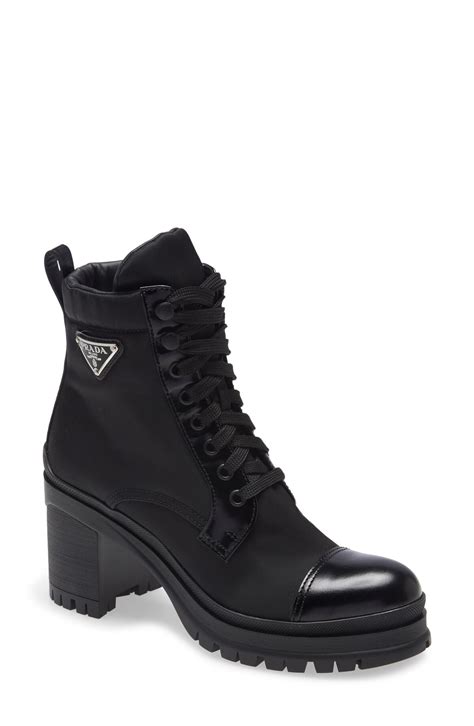 prada sock ankle boots|prada block heel combat boots.